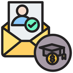 Letters Of Recommendation Outline Color Icon