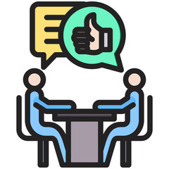 Interview Performance Outline Color Icon