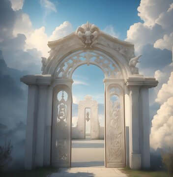 The open entrance gates to heaven