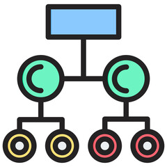 Classification Outline Color Icon