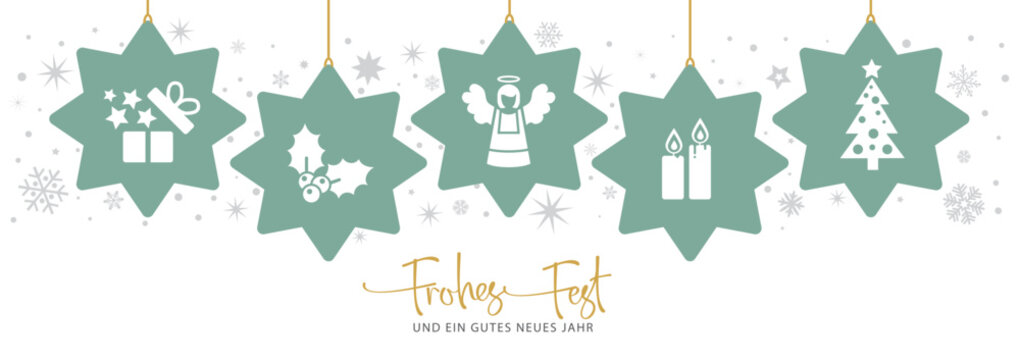 Weihnachtsgru&szlig; mit deutschem Text - Christbaumbehang mit Weihnachtsmotiv