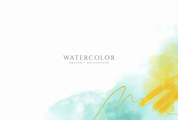 Abstract horizontal watercolor background. Neutral light colored empty space background illustration