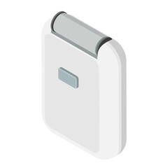 3D Isometric Flat Vector Set of Shaving Products, Daily Razor-blade Bathroom Accessories. Item 5