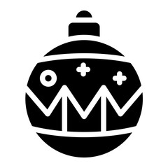 Christmas ball decoration icon