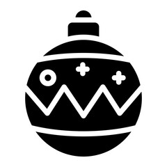 Christmas ball decoration icon