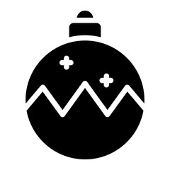 Christmas ball decoration icon