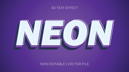 Neon editable text effect template glow style eps vector file