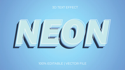 Neon editable text effect template glow style eps vector file