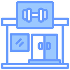 Fitness Center Blue Icon