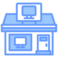 Electronics Stores Blue Icon