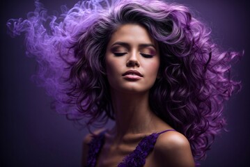 Fototapeta premium portrait of a woman with long hair