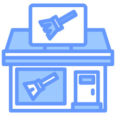 Home Goods Stores Blue Icon