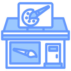 Arts And Craft Stores Blue Icon