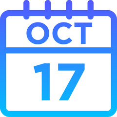 10- October - 17 Line Gradient Icon pictogram symbol visual illustration   