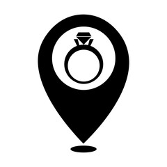 black ring jewelry location icon