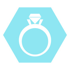 blue ring hexagon icon