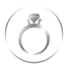 silver ring circle frame icon