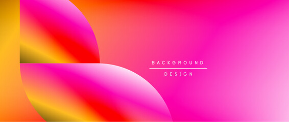 Bright color circle and round element minimal geometric abstract background for posters, covers, banners, brochures, websites