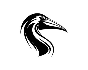 Pelican logo design, Silhouette Pelicans bird logos concept