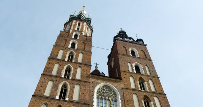 Mariacki church in Cracow towers