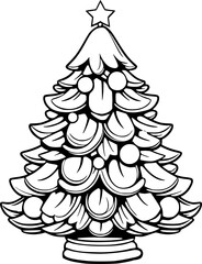 Christmas coloring book illustration 