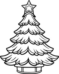 Christmas coloring book illustration 