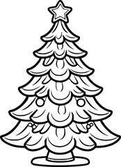 Christmas coloring book illustration 