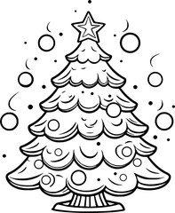 Christmas coloring book illustration 