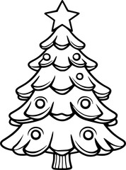 Christmas coloring book illustration 