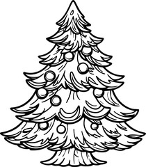 Christmas coloring book illustration 