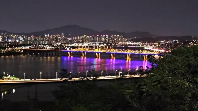 Nightscape of Seoul, the capital of Korea