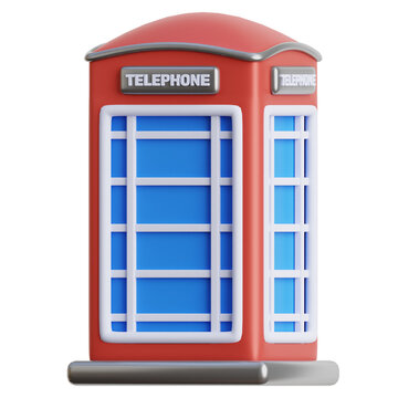 3D Telephone Booth Illustration