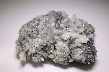 Quartz crystal Russia . Rock crystal druse. Crystal smoky quartz rauchtopaz 