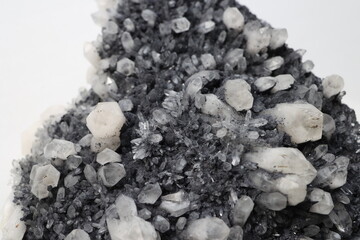 Quartz crystal Russia . Rock crystal druse. Crystal smoky quartz rauchtopaz 