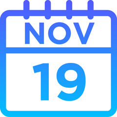11- November - 19 Line Gradient Icon pictogram symbol visual illustration   