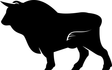 Vector of a bull design on white background. Wild Animals. Easy editable layered vector illustration.