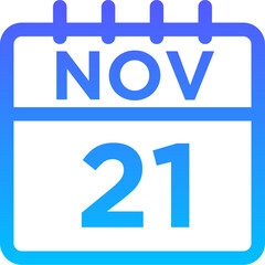 11- November - 21 Line Gradient Icon pictogram symbol visual illustration   