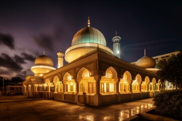 Fototapeta na wymiar The spiritual center of Islam. Generative AI