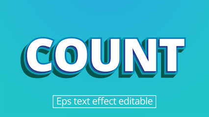 Count  Editable Text Effect