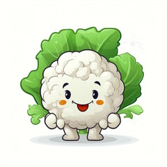 Obraz premium Crisp Cauliflower Graphic Vector