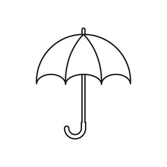 Umbrella outline vector icon. Protection concept. Linear style symbol.