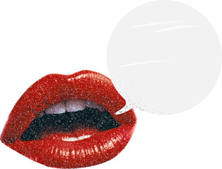 Lips Speech Bubble