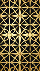 Gold ceramic tiles decorative design, illustration for floor, wall, kitchen interior, textile