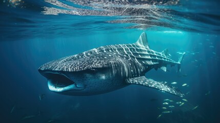 Whale shark big fish in the sea - obrazy, fototapety, plakaty