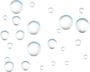 Realistic colored water bubble.