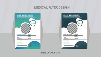 Medical flyer design template 