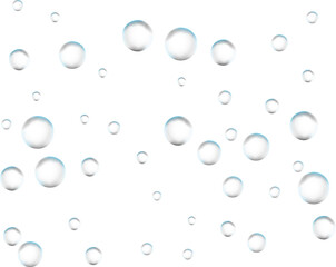 Realistic colored water bubble.