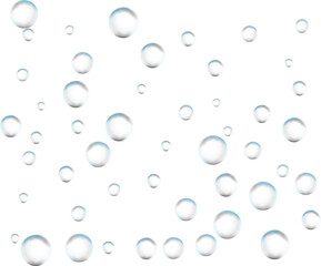 Realistic colored water bubble.