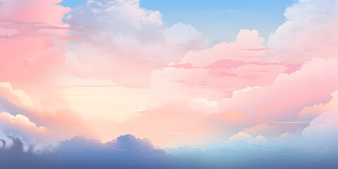 Colorful pastel cloud sky background