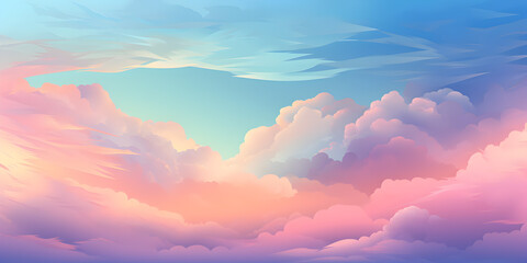 Fototapeta na wymiar Colorful pastel cloud sky background